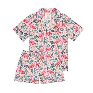 Printfresh Flock of Flamingos Short Pajamas Set
